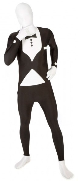 morphsuit esmoquin negro ajustado