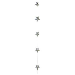 Guirnalda estrellas plata (12 unid.)