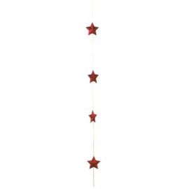 Guirnalda estrellas rojas (12 unid.)