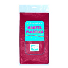 Mantel plastico burdeos