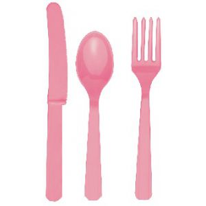 Tenedores rosa pastel (10 unid)