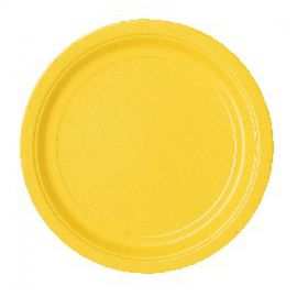Platos amarillos 22,5 cm (10 unid.)