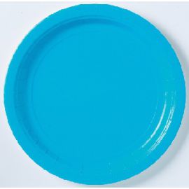 Platos azul caribe 22,5 cm (10 unid)