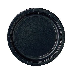 Platos negro 22,5 cm (10 unid)