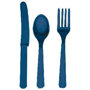 Tenedores azul marino (10 unid.)