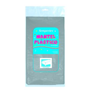 Mantel plastico plata