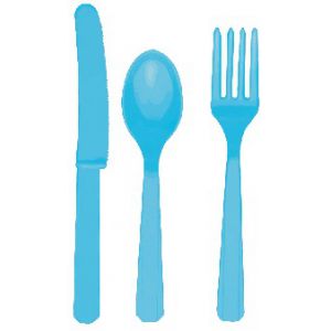Tenedores azul caribe (10 unid.)