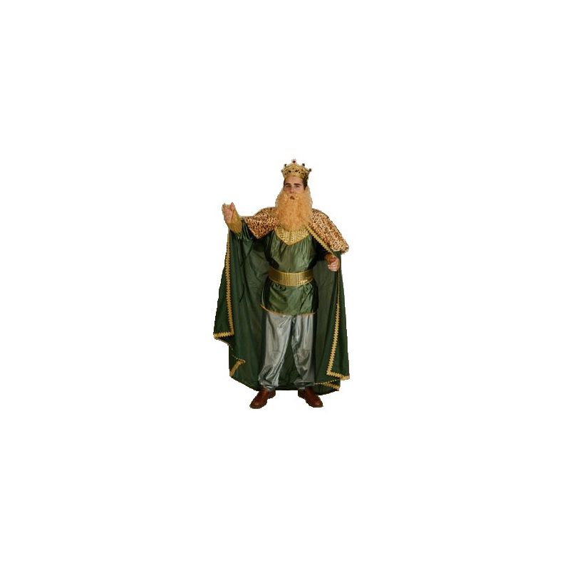 Capa Rey Mago Verde Disfraz Navidad