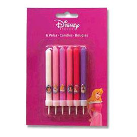 Velas princesas disney (pack 6 uds)