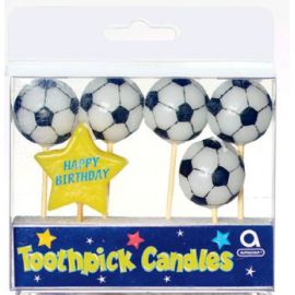 Velas futbol (6 uds)