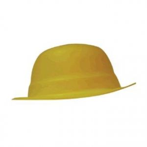 Sombrero bombin unicolor amarillo