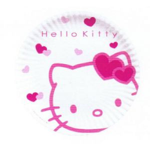 Platos hello kitty 23 cm (10 uds)