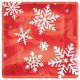 Platos copo nieve rojo 26,6 cm (8 uds)