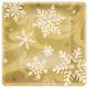 Platos copo nieve oro 26,6 cm (8 uds)