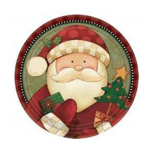 Platos cozy santa 22,8 cm (8 unid)