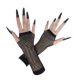 Guantes mitones negros goticos