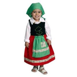 Disfraz pastora verde/rojo 1-2 y 3-4años