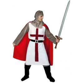 Disfraz caballero medieval cruzado hombr