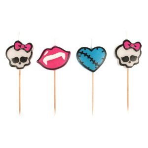 Velas mini forma monster high (4 unid)