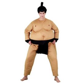 Disfraz luchador sumo con peluca