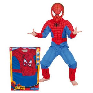 Disfraz spiderman musculoso niño caja