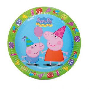 Platos peppa pig 23 cm. (8 unid)