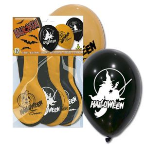 Globos halloween surt (pack 12 unid.)