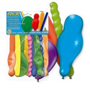 Globos formas mix pastel (20 unid.)