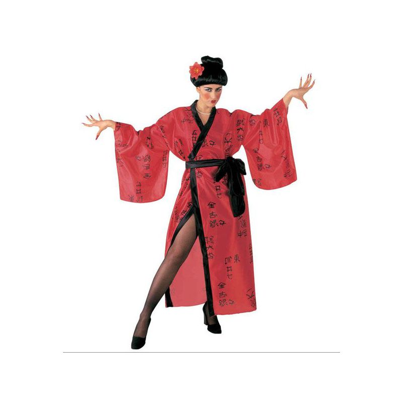 Disfraz de Geisha Rojo Adulto Mujer - Elegancia Tradicional Japonesa