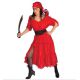 Disfraz piratesa roja adulto