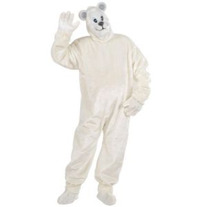 Disfraz oso polar peluche adulto