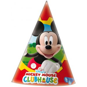 Sombrero cono mickey club house (6 unid)