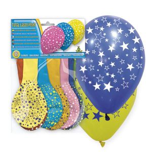 Globos estrellas (pack 8 unid.)