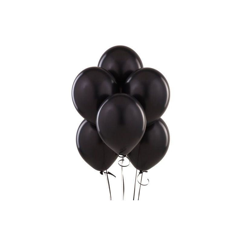 Globos negros (12 unidades) 