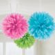 Pom pon decoracion 3 colores surtidos