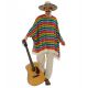 Poncho mejicano con sombrero 