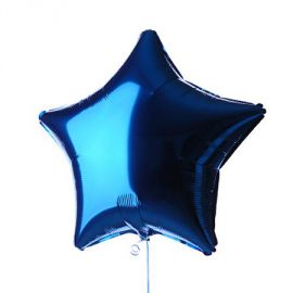 Globo helio estrella azul metal