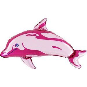 Globo helio delfin fucsia