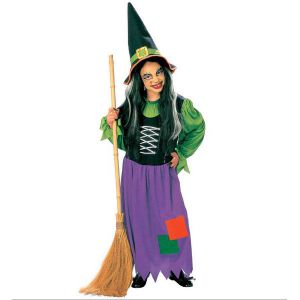 Disfraz de bruja verde infantil de 5 a 13 años