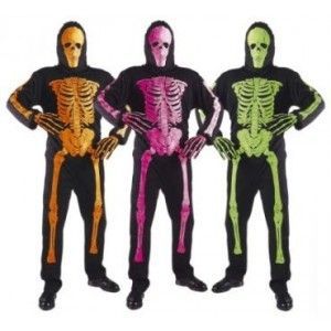 Disfraz esqueleto neon infantil