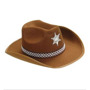 Sombrero vaquero niño marron