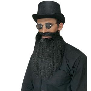 Barba larga con bigote negra