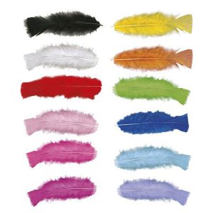 Plumas de colores (pack 50 uni)