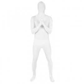 Disfraz morphsuit blanco adulto