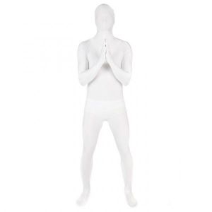 Disfraz morphsuit blanco adulto