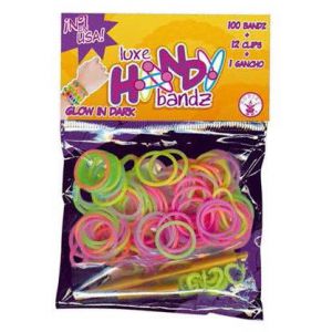 Gomas pulseras fluorescentes pack 100 un 