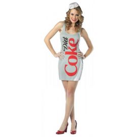 Disfraz botella de coca cola light mujer