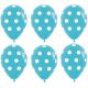 Globos azules lunares blancos (10 und)