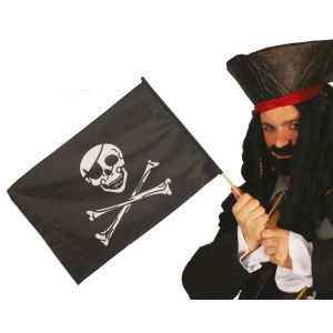 Bandera pirata con palo