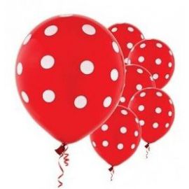 Globos lunares rojos pack 10 und